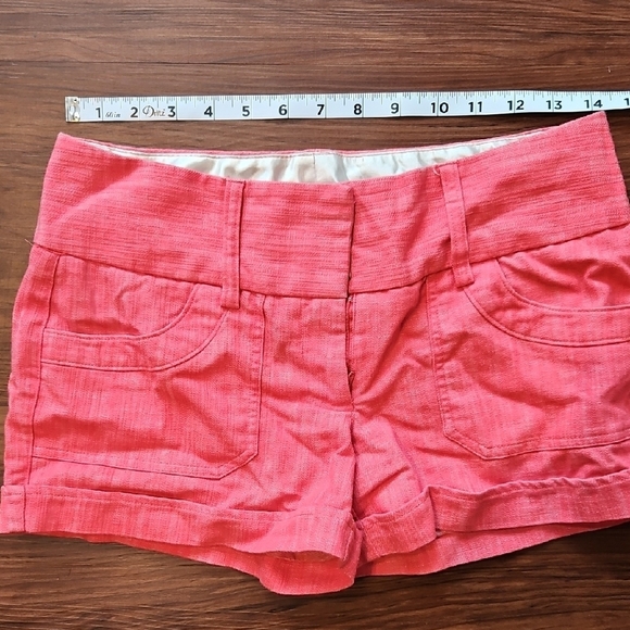 Pink High Waist Shorts - JUNIORS Size 5 - Picture 7 of 8
